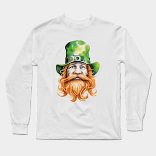 Watercolor Leprechaun Long Sleeve T-Shirt